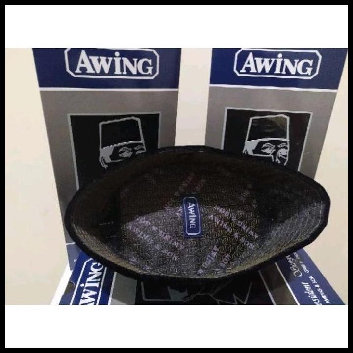 Songkok Hitam Awing Ac Tinggi 8,9,10,11,12 Original Tanpa Kertas Kwalitas Export Peci Muslim  Kopiah