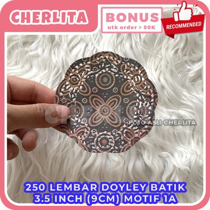 BERGARANSI Doyley Paper Batik 3.5 inch 9 cm doilies Alas Toples Estetik Doilies