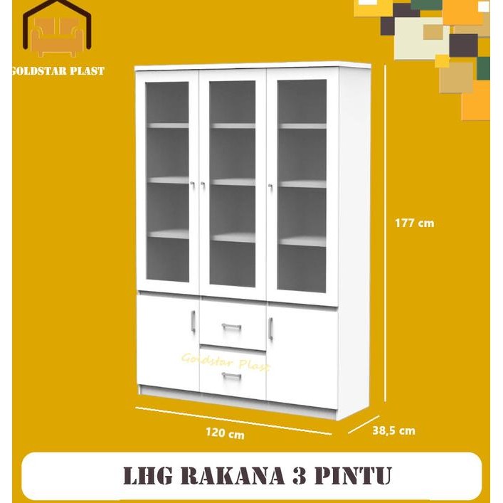 

Grosir Rak Buku 3 Pintu I 2 Pintu /Lemari Cabinet/Lhg Rakana 3Pk I 2Pk
