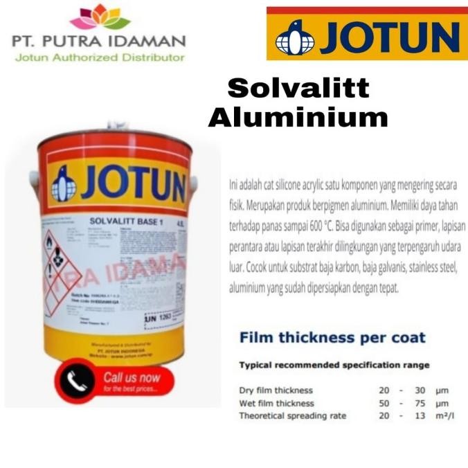 Jotun Cat Tahan Panas / Solvalitt Aluminium 5 Liter /Cat Tahan Panas-1