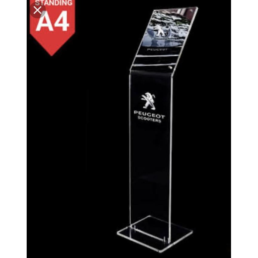 

Grosir Akrilik Frame Standing Brosur / Acrylic Transparan Free Custom Logo