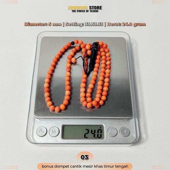 Diskon Tasbih Marjan Laut Merah Asli Impor Mesir