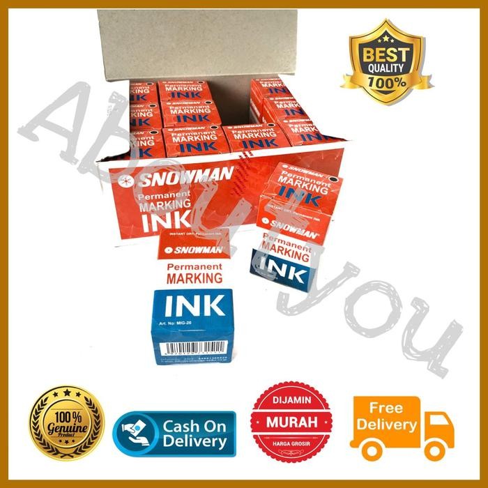 

12 TINTA Spidol PERMANEN REFILL INK isi ulang spidol HITAM murah Stationery