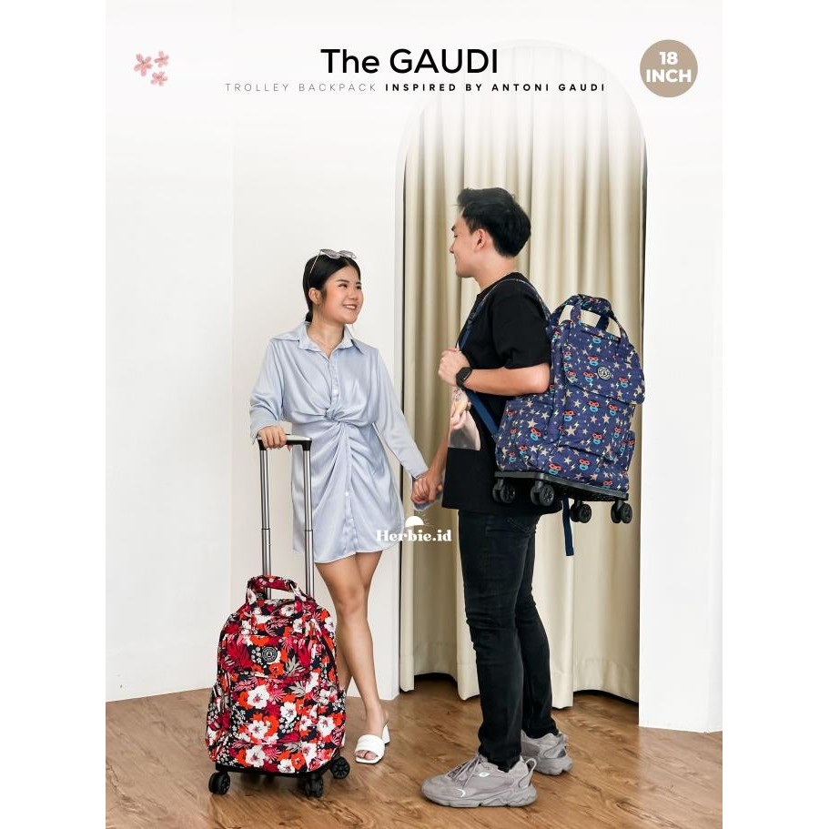 Tas Ransel Troli Lipat Korea Anello Barley Original Parasut Roda 4 Yoladwiputrii