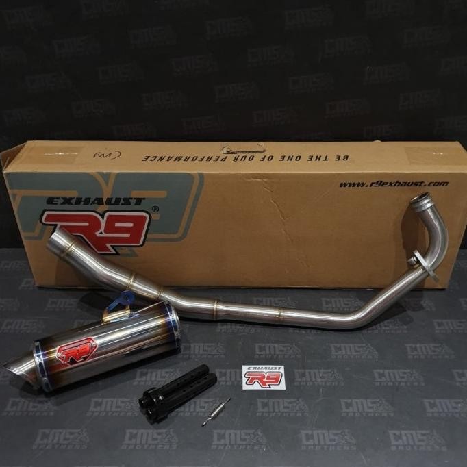 Terjangkau Knalpot R9 Falcon Series Titanium Header Stainless Sonic Gtr 150