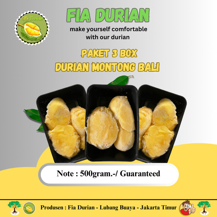 

MONTONG / PAKET 3 BOX 200K DURIAN PREMIUM 500Gram