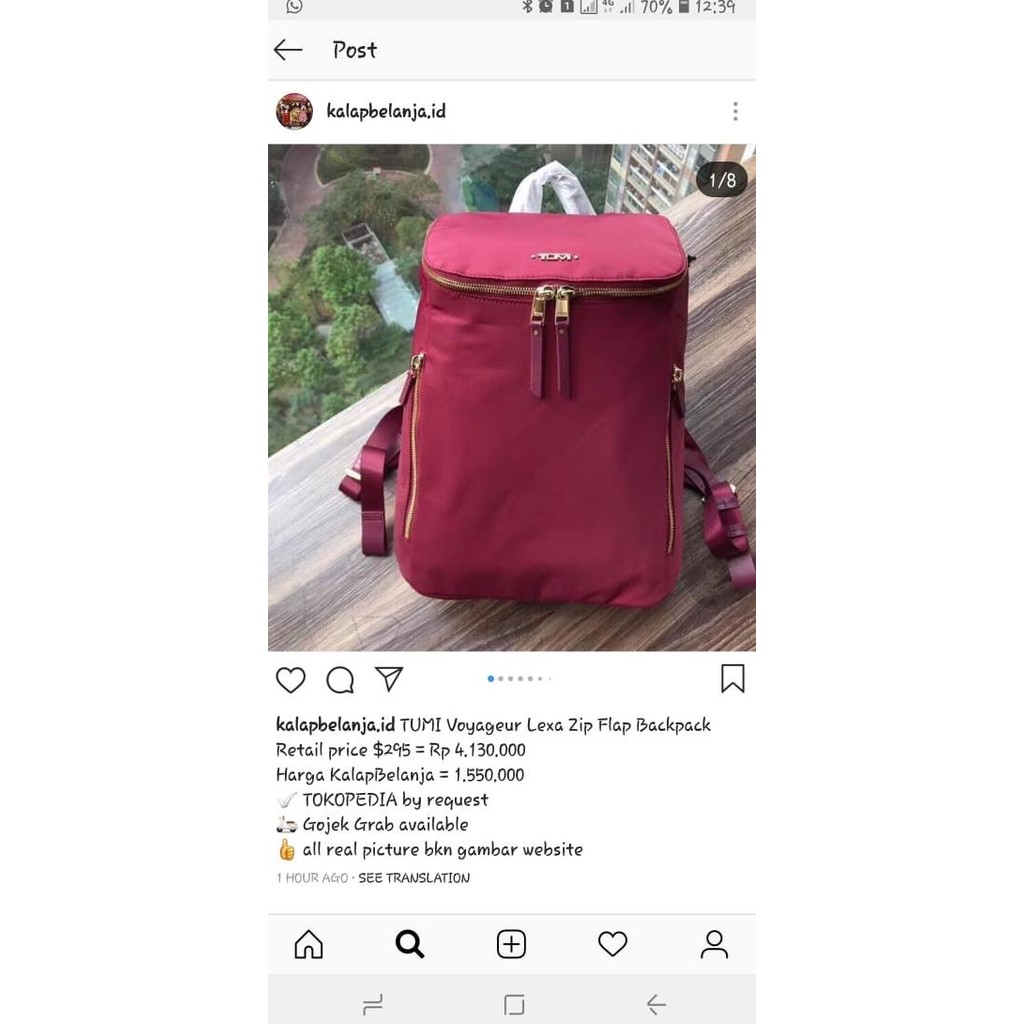 Tumi Backpack Yoladwiputrii