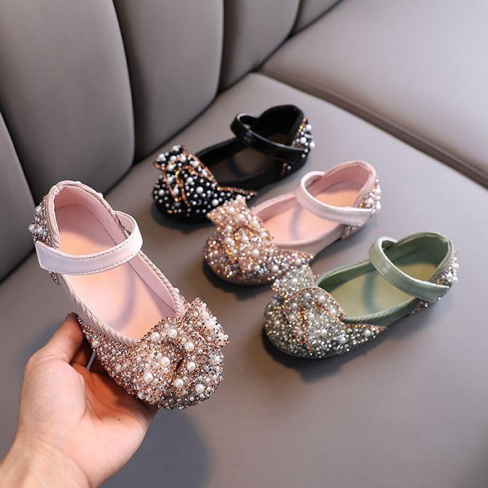 Sepatu Pesta Blink Mutiara Anak Perempuan Sepatu Natal Pesta Anak Cewek Sepatu Blink Princess Anak