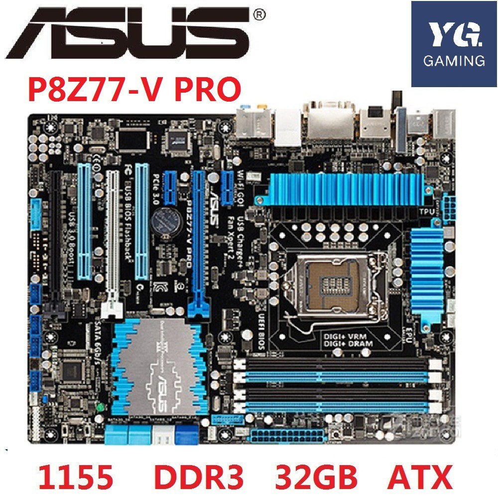 Motherboard Desktop Asus P8Z77-V Pro Z77 Socket LGA 1155 i3 i5 DDR3 32G ATX UEFI BIOS Asli Bekas |A9