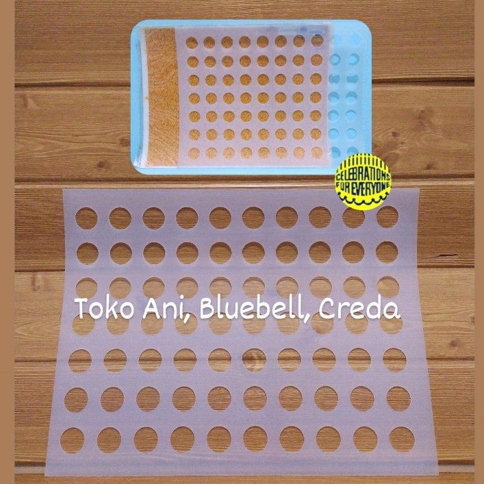 

TERBARU Stencil Mat For Chocolate : Round , 2.5 cm , 70 cavity.