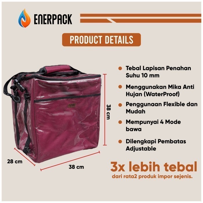 ENERPACK TAS GOFOOD GRABFOOD TAS OJOL - TAS DELIVERY TAS MOTOR EP-F