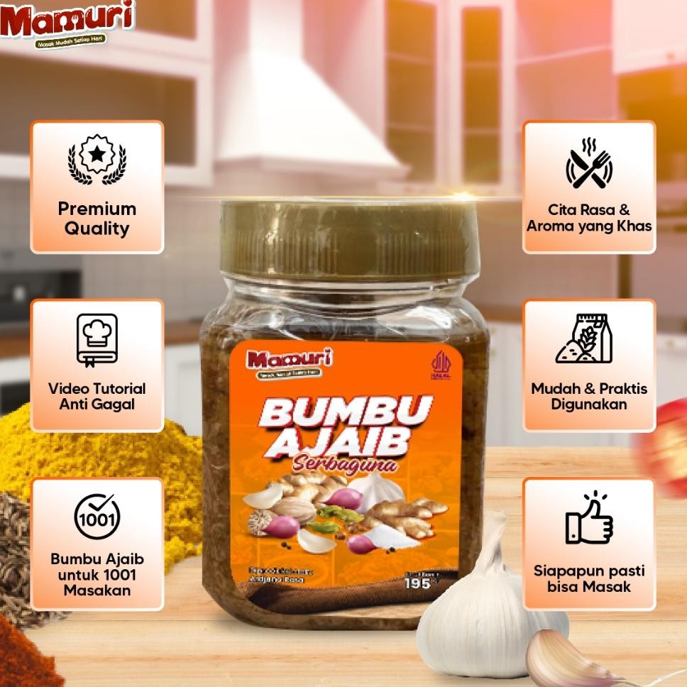 

Mamuri Bumbu Ajaib Erbaguna 1001 Maaan Ide Jualan Anea Maanan Bumbu Maa Halal 195 Gr