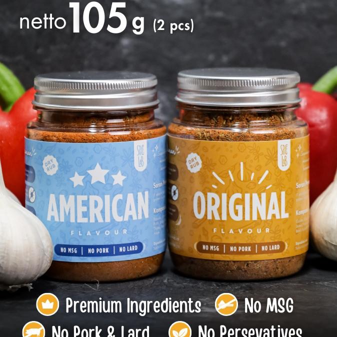 

Bundle American Dry Rub Picelab Bumbu Ering Erbaguna Bumbu Rendah Al Bumbu Marinai No Mg No Por No Lard