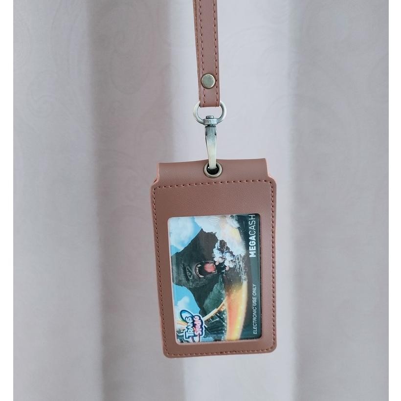 

PROMO Id Card name tag kulit Holder Double Flip Magnet Terbaru kekinian sd-67