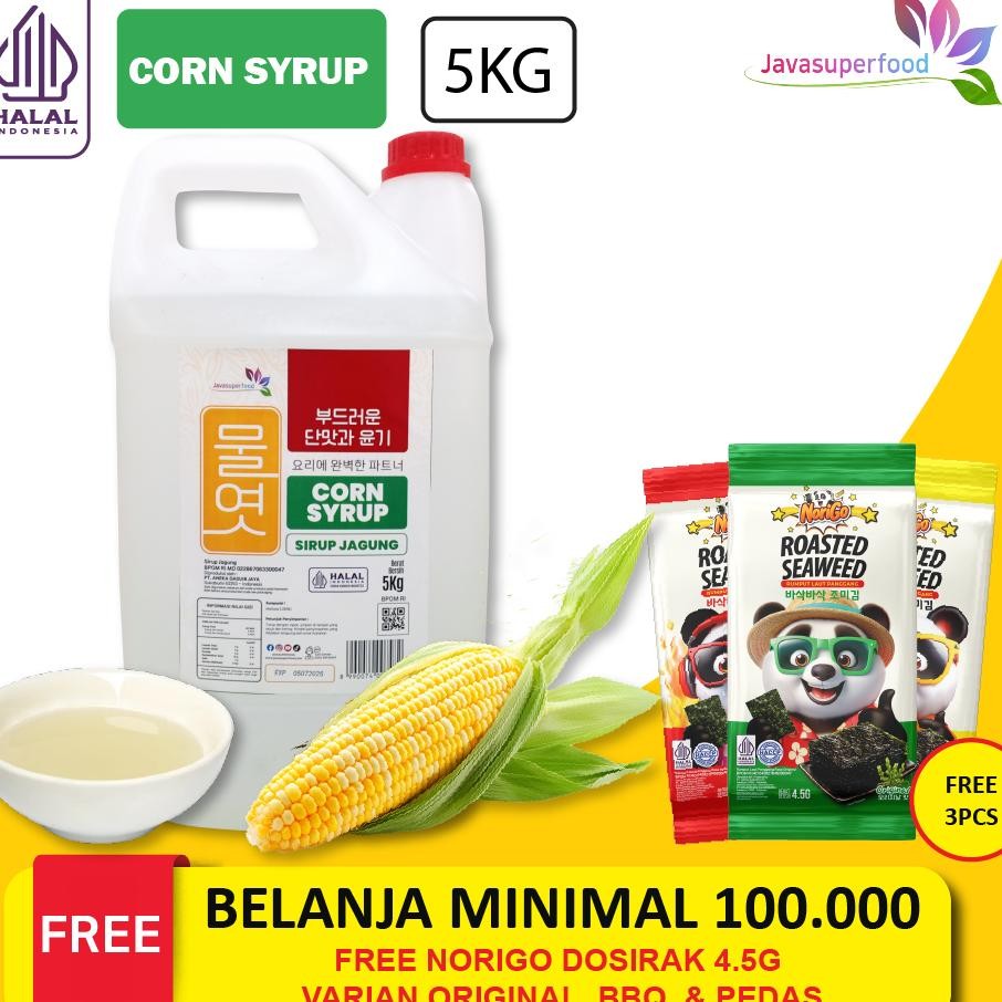 

Halal Corn Yrup Java Food 5G 10G Irup Jagung Pemani Jagung Mulyeot