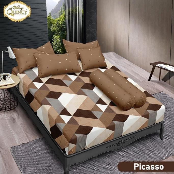 Murah Sprei Bed Cover Katun Jepang Ukuran 180X200 Valery Quincy - Picasso