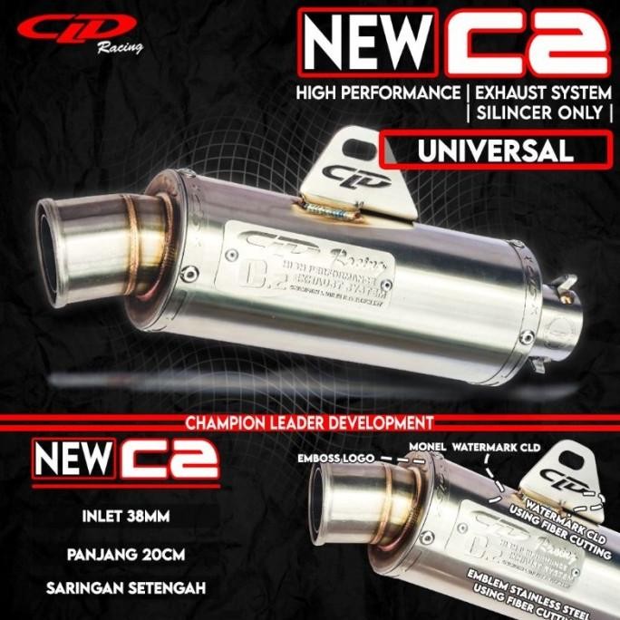 Terjangkau Silencer Cld Racing Tipe New C2 Bulat Inlet 38 Mm