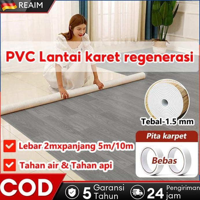 Promo Reaim Karpet Lantai Vinyl Gulungan Tebal 1.5 MM Meteran 10M