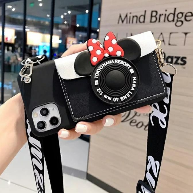 Siap Kirim Case OPPO A54 A74 4G 5G A15 A15S Casing+Tali Dompet Cantik Lucu Unik