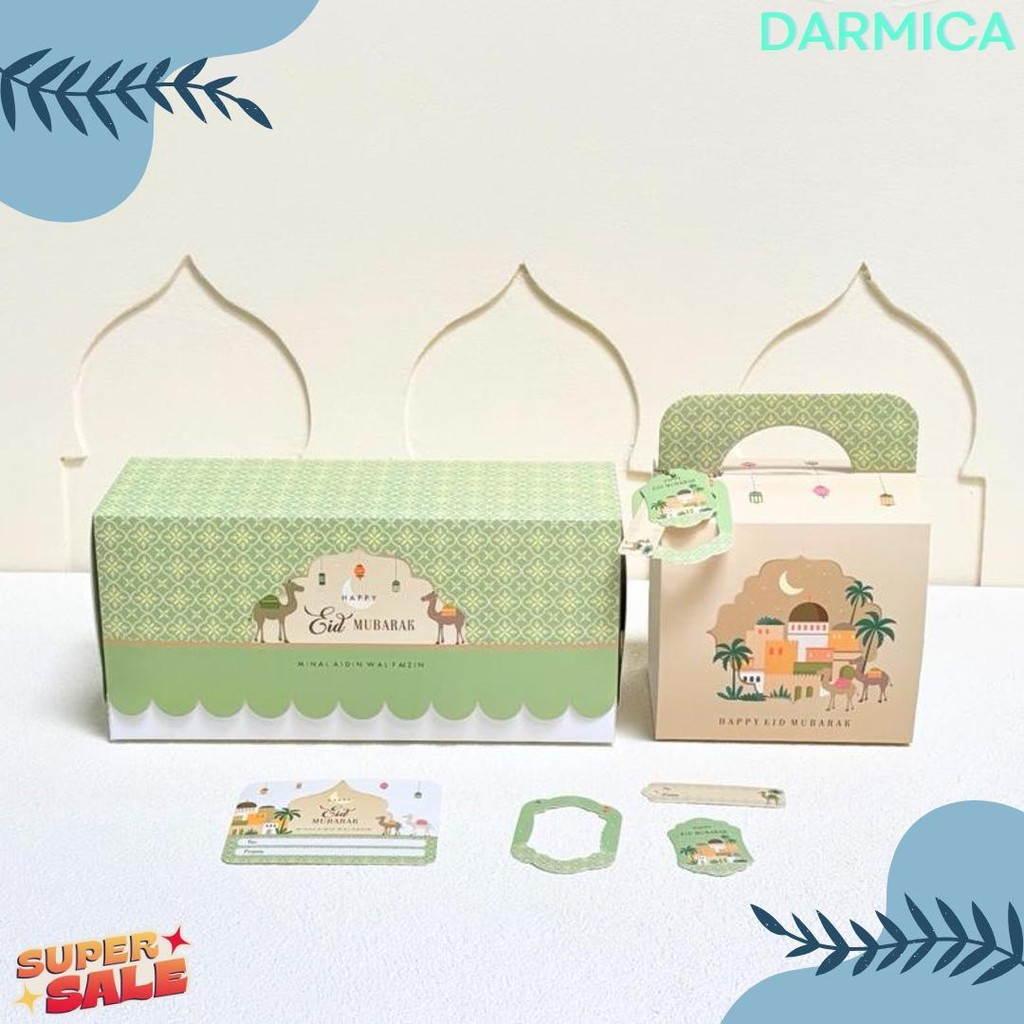 

5 Set Box Tenteng Chana 27.5X9.5X13Cm Box Lebaran Idul Fitri 3 Toples 500/600/800Ml Mr1 Diskon