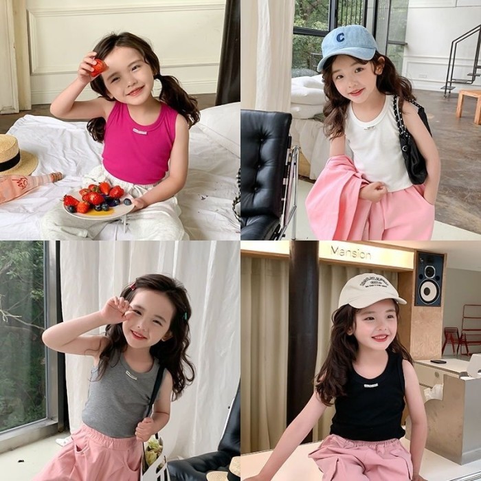 Tanktop Anak Cewek Kaos Tanktop Anak Cewek Premium
