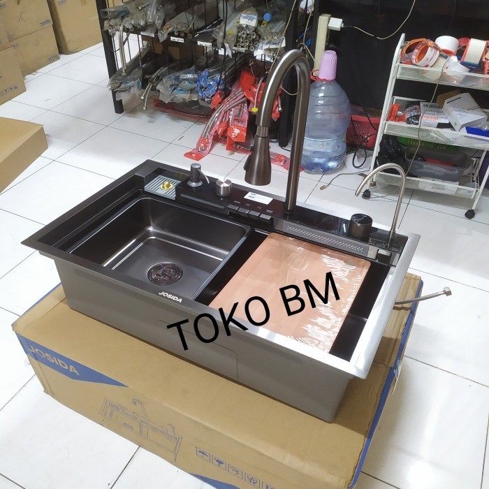 kitchen sink modern josida hitam doff piano digital 8048 black