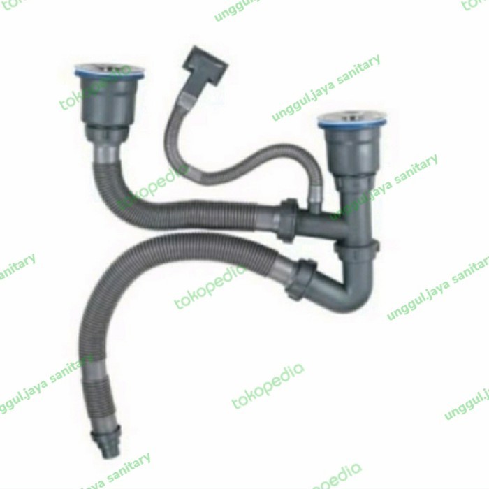 SELANG PEMBUANGAN CABANG + AFUR + OVER FLOW /SELANG SINK ONAN DOUBLE