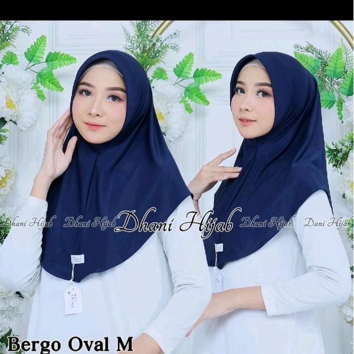 Hs Bergo Keenan Oval By Abina - Hijab Terbaru Muslim Instan Kerudung
