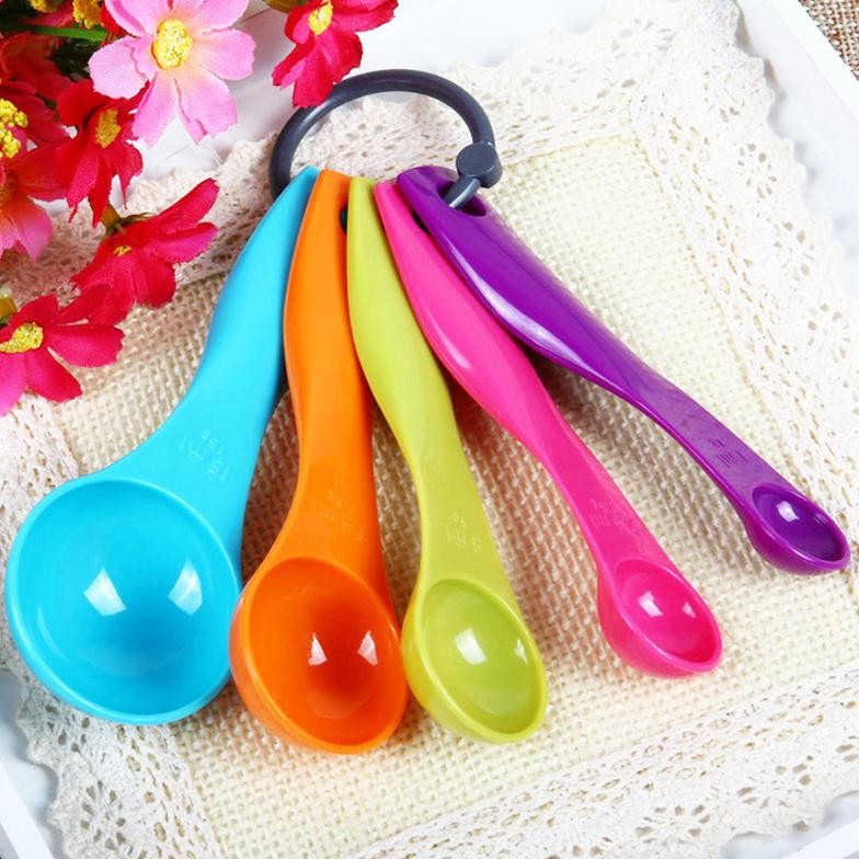 Bisa COD Sendok Takar 5in1 Takaran Teh Makan Dapur Warna Warni Perlengkapan Sendok Takar ||