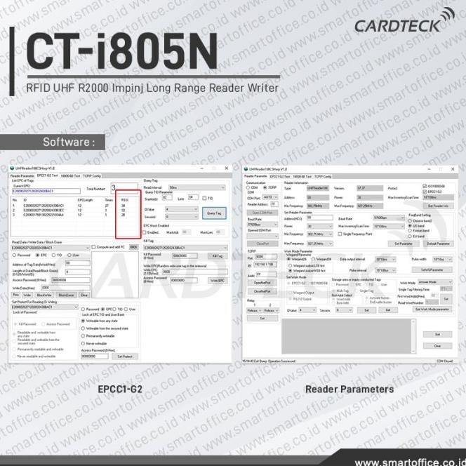 Uhf Long Range Reader Uhf Impinj Reader Rfid Jarak Jauh Cardteck I805N