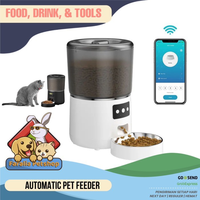 TERBARU Automatic Pet Feeder Mesin Dispenser Makanan Otomatis Kucing Anjing BISA GOSEND