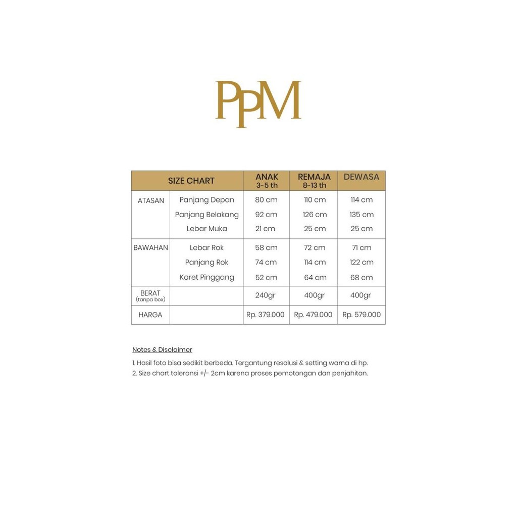 MUKENA PRECIOUS SERIES (ADULT / TEEN / CHILD PRAYER SET) - PPM Terlaris