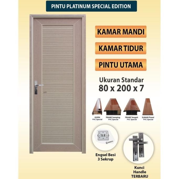 Pintu Kamar Mandi Pvc 80 X 200 Panel 2 Kotak Projectstore11