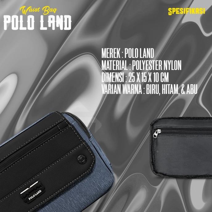 Tas Selempang Pria Anti Air Waistbag Waterproof Sling Bag Polo Land Toysacarl