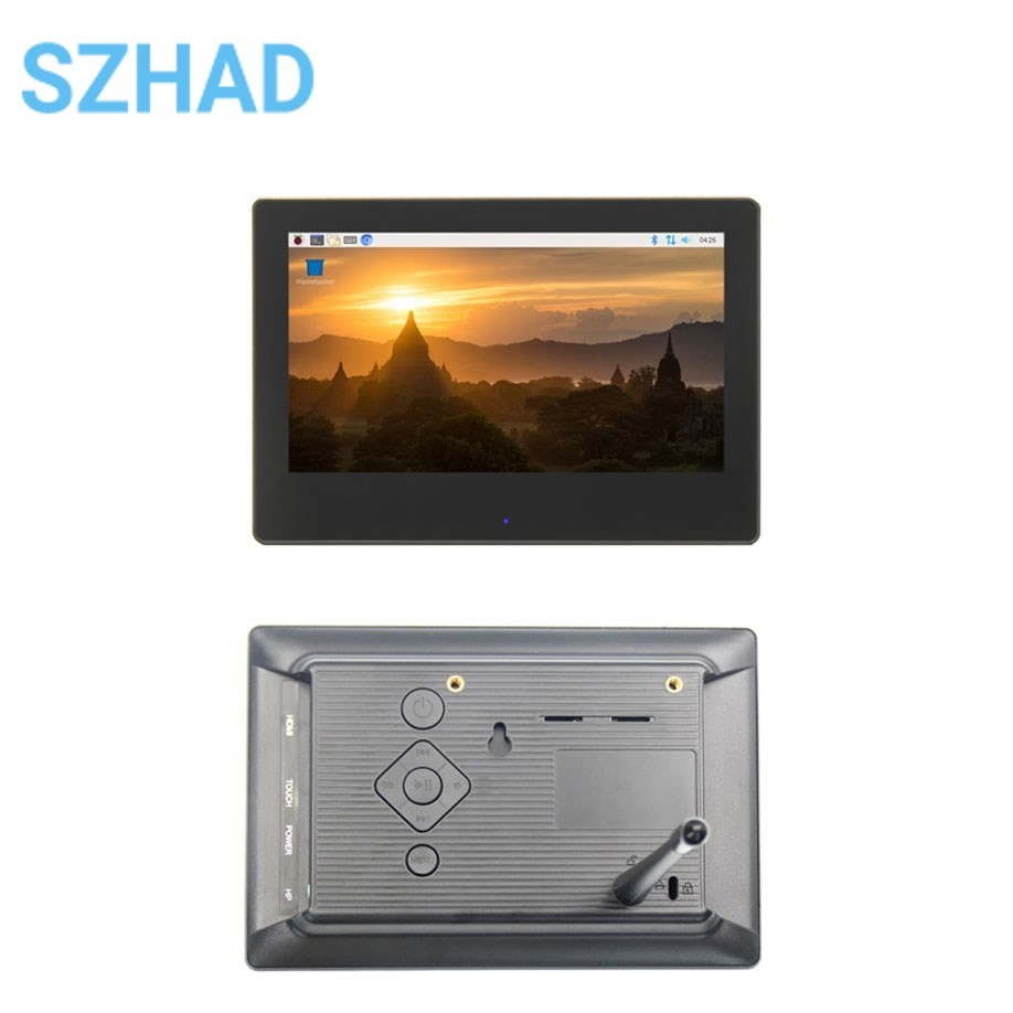 JBS 7 Inch Touch Screen Raspberry Pi 4 Capacitive HDMI-compatible TFT LCD for Pi 4B 3B+ Orange Pi 5 