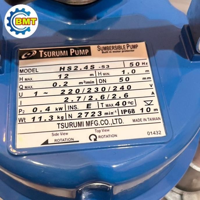 Pompa Celup Air Kotor Tsurumi Hs 2.4S 53 Pompa Celup Air Kotor 2Inch Togatorop.Id