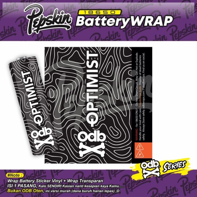 

Premium Cut - Stiker Wrap Batrei 18650 Odebe V8 01 Garskin Stiker / Case Custom Terlaris 2PCS/ Fullbody