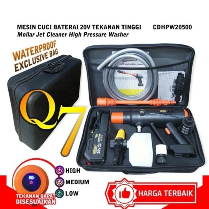 JET CLEANER CORDLESS MOLLAR Q7 BATERAI 20V / MOLLAR CD-HPW20500 KODE 862