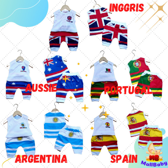 Baju Anak Bayi Laki Laki Setelan Lucu 1 Tahun Singlet Portugal