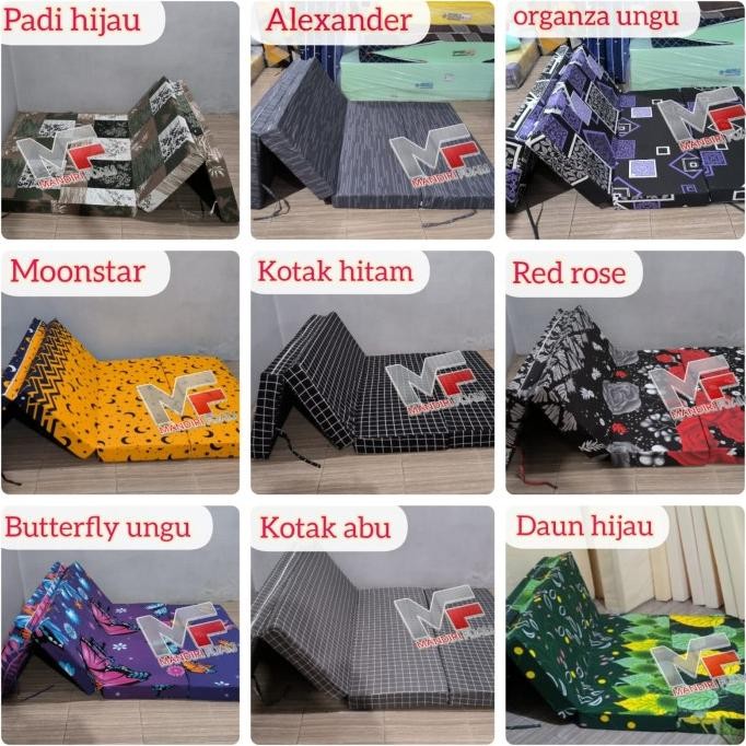 SARUNG KASUR LIPAT 3 RESLETING INOAC TEBAL 5CM, 10CM, 15CM DAN 20CM SARUNG KASUR LIPAT