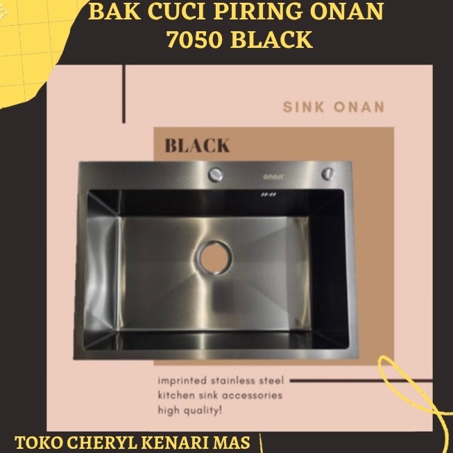 BAK CUCI PIRING STAINLESS KITCHEN SINK 7050 ONAN ORIGINAL BLACK