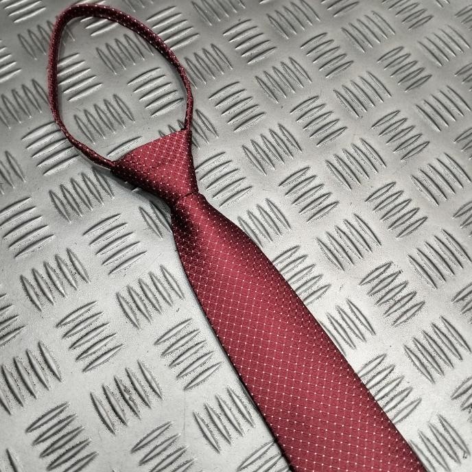 New Dasi Instan Merah Maroon Dasi Instan Pria Deep Maroon Dasi Anti