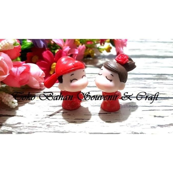 siap kirim] mini figure chinese wedding couple - isi 2 / set