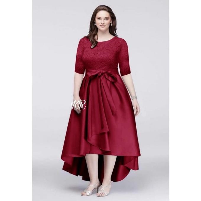 Baju Dress Kondangan Wanita Brukat Jumbo Size XXL Dorabel AS99