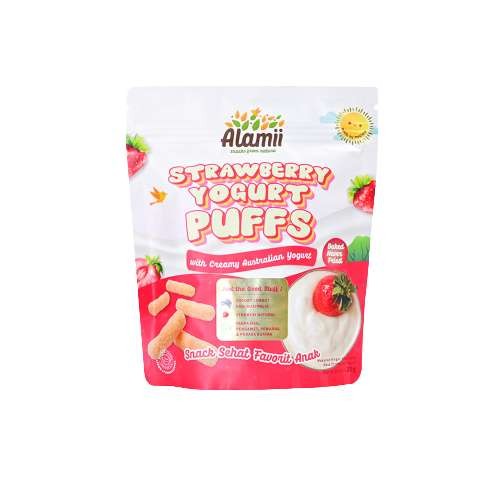 

ALAMII STRAWBERRY YOGURT PUFFS 25 GR NEW - RAJA SUSU