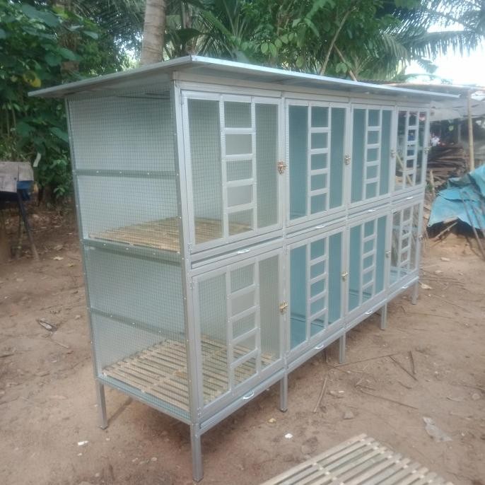 TERBARU - kandang ayam Bangkok 8 pintu custom..