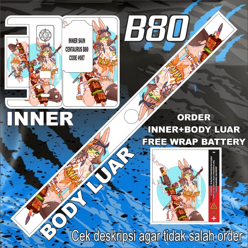 

Premium Cut - Stiker B80 87 Garskin Stiker / Case Custom Terlaris 2PCS/ Fullbody