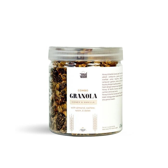 

Granola Vanila & Honey 250 Gram Timur Tengah Oatmeal Cemilan Susu Food Kurma Oats Sereal Almond