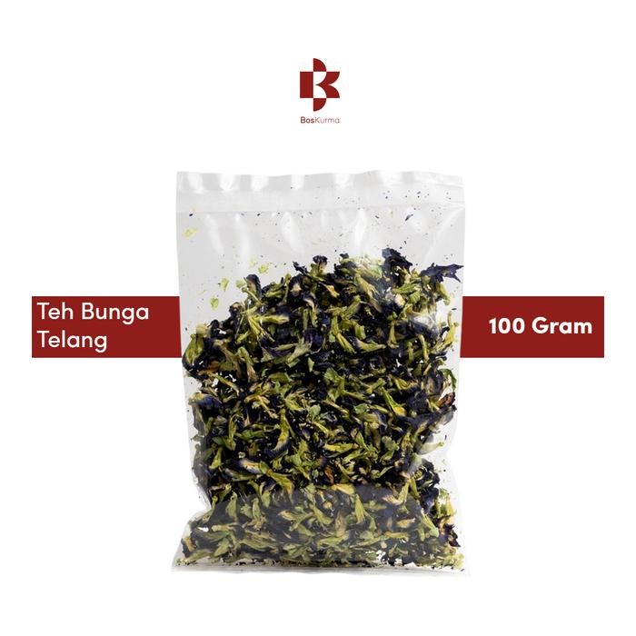 

Teh Bunga Telang 100 Gram Butterfly Pea Tea - Teh Telang Kering Alami Original Biru