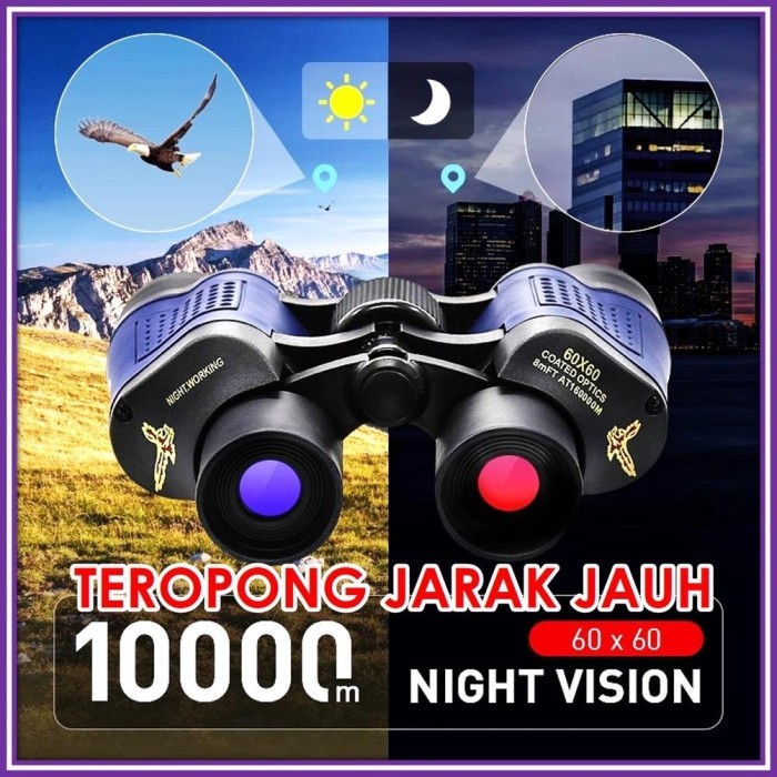 Teropong Profesional Jarak Jauh 10 KM Binocular Binokular Outdoor